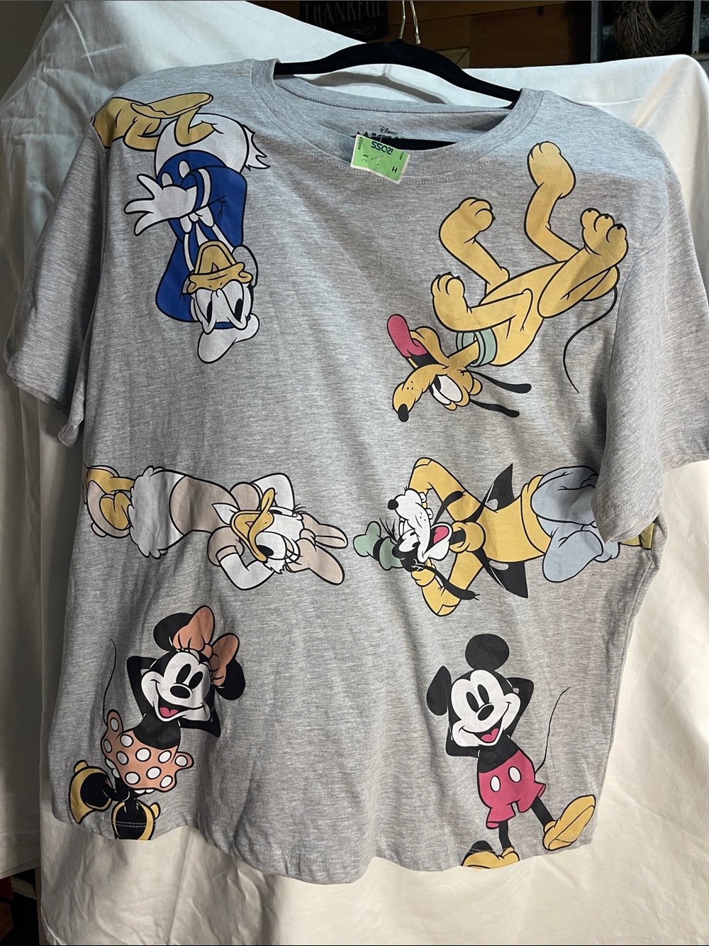 Disney Gray Tee with Classic Mickey, Minnie & Friends BNWT
